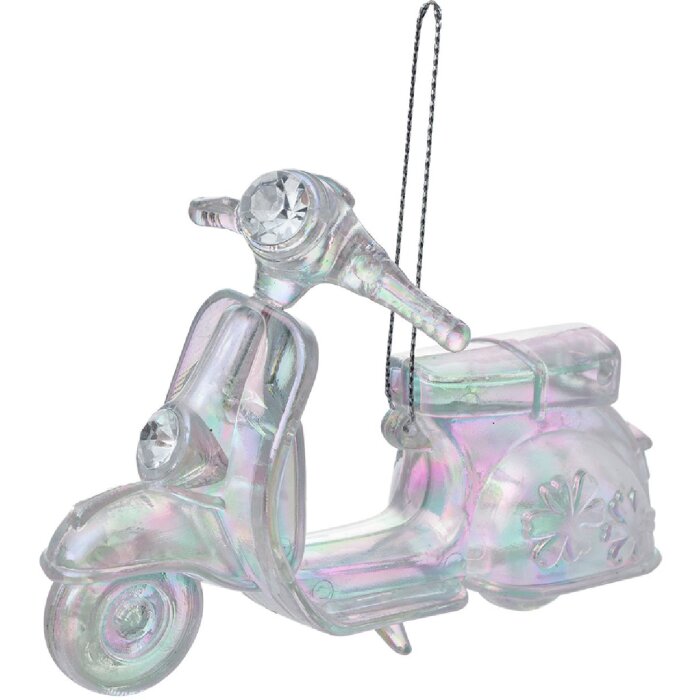 Clayre & Eef 65605 Decorazione Appendino Scooter 12x4x8 cm color argento