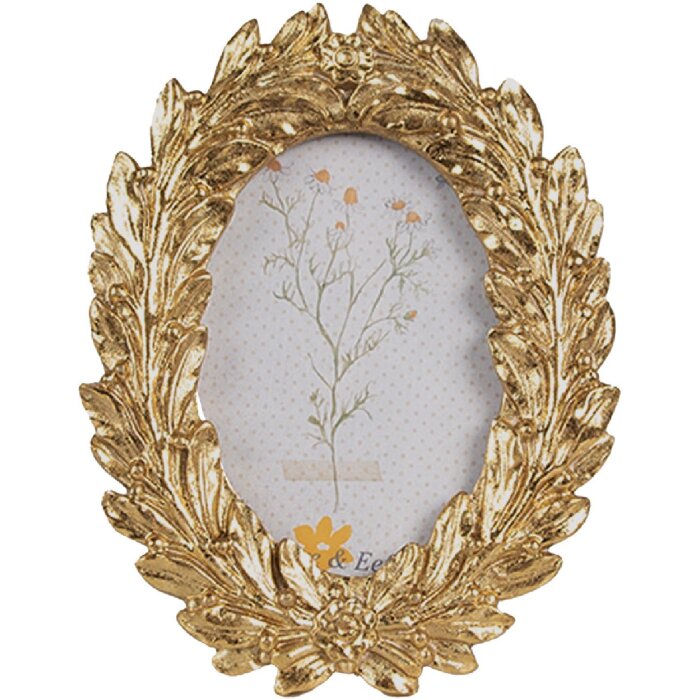 Clayre & Eef 2F1050 Cornice per foto 10x2x13 cm / 7x9 cm Colore oro