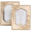 Clayre & Eef 2F1057 Cornice per foto 16x3x21 cm / 10x15 cm Beige color oro