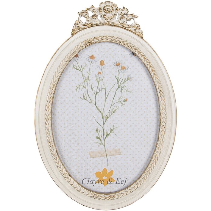 Clayre & Eef 2F1061 Portafoto 16x2x23 cm / 13x18 cm color oro bianco