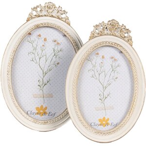 Clayre & Eef 2F1061 Portafoto 16x2x23 cm / 13x18 cm color oro bianco