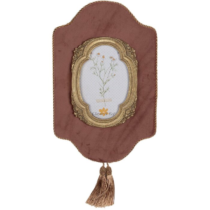 Clayre & Eef 2F1084 Portafoto 21x2x32 cm / 10x15 cm color oro rosa