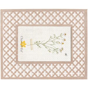 Clayre & Eef 2F1094 Portafoto 18x1x23 cm / 10x15 cm Bianco Marrone