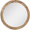 Clayre & Eef 52S305 Specchio da parete rotondo Marrone Verde Ø 60x6 cm