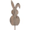 Clayre & Eef 5H0683 Spiedino da giardino Coniglio 15x1x100 cm Legno marrone