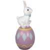 Clayre & Eef 5MG0027 Decorazione Coniglio 41x39x91 cm Bianco Viola