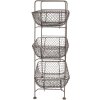 Clayre & Eef 5Y1192 Mensola in ferro con cestini 35x26x71 cm Marrone