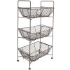 Clayre & Eef 5Y1192 Mensola in ferro con cestini 35x26x71 cm Marrone