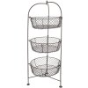 Clayre & Eef 5Y1193 Mensola in ferro con cestini Marrone 31x80 cm