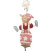 Clayre & Eef 5Y1223 Gnomo da giardino 24x7x84 cm Rosa