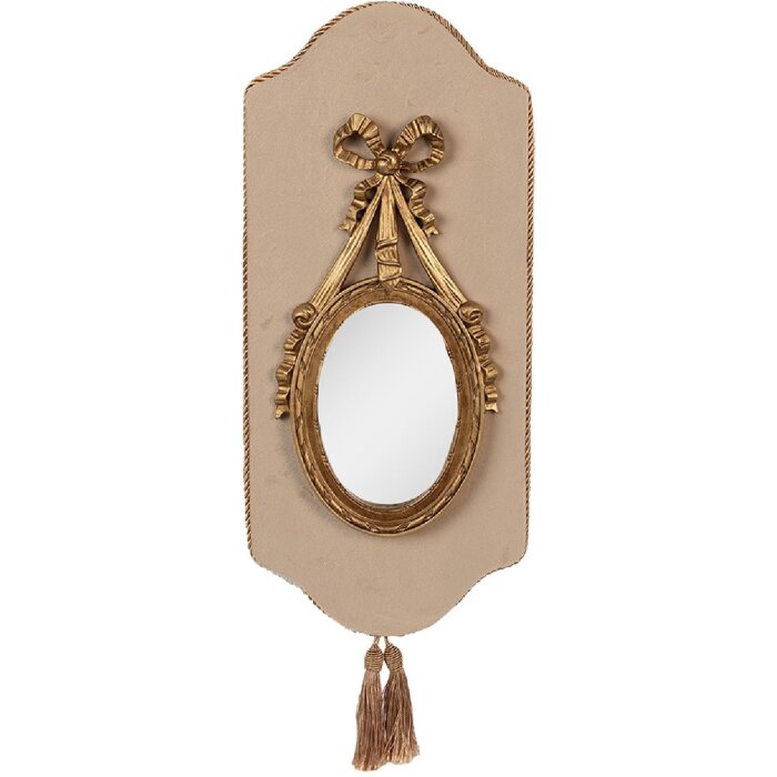 Clayre & Eef 62S292 Specchio 20x2x44 cm Beige Color oro