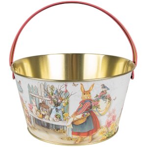 Clayre & Eef 6BL0108 Cesto portaoggetti Bianco Blu...