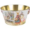Clayre & Eef 6BL0108 Cesto portaoggetti Bianco Blu Rosso Ø 19x10 cm