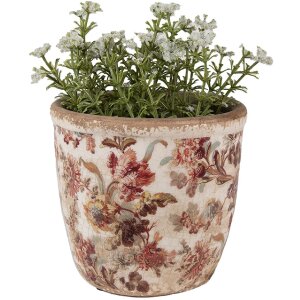 Clayre & Eef 6CE1649XS Vaso da fiori Beige Rosa...