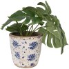 Clayre & Eef 6CE1658M Vaso da fiori decorativo Ø 15x14 cm Beige Blu
