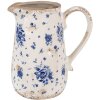 Clayre & Eef 6CE1660M Brocca da decorazione 16x12x18 cm Beige Blu
