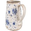 Clayre & Eef 6CE1660M Brocca da decorazione 16x12x18 cm Beige Blu