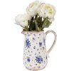Clayre & Eef 6CE1660M Brocca da decorazione 16x12x18 cm Beige Blu