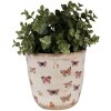 Clayre & Eef 6CE1661M Decorazione vaso da fiori Ø 15x14 cm Beige Rosa