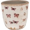 Clayre & Eef 6CE1661S Vaso da fiori decorativo Ø 13x12 cm Beige Rosa