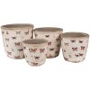 Clayre & Eef 6CE1661S Vaso da fiori decorativo Ø 13x12 cm Beige Rosa