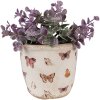 Clayre & Eef 6CE1661XS Decorazione vaso da fiori Ø 11x10 cm Beige Rosa