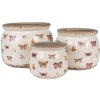 Clayre & Eef 6CE1662L Vaso da fiori decorativo Ø 20x15 cm Beige Rosa