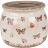 Clayre & Eef 6CE1662M Vaso da fiori decorativo Ø 16x13 cm Beige Rosa