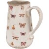 Clayre & Eef 6CE1663M Brocca da decorazione 16x12x18 cm Beige Rosa