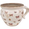 Clayre & Eef 6CE1665L Decorazione vaso di fiori 20x17x15 cm Beige Rosa
