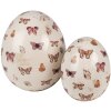 Clayre & Eef 6CE1667L Decorazione Uovo Ø 14x16 cm Beige Rosa