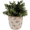 Clayre & Eef 6CE1669S Vaso da fiori decorativo Ø 13x12 cm Beige Blu
