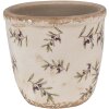 Clayre & Eef 6CE1669XS Decorazione vaso da fiori Ø 11x10 cm Beige Blu