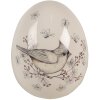 Clayre & Eef 6CE1674 Decorazione Uovo Ø 13x16 cm Bianco Beige
