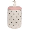 Clayre & Eef 6CE1680 Vaso di stoccaggio Ø 12x23 cm Rosa Bianco