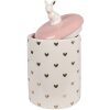 Clayre & Eef 6CE1680 Vaso di stoccaggio Ø 12x23 cm Rosa Bianco