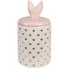 Clayre & Eef 6CE1688 Vaso di stoccaggio Ø 11x22 cm Bianco Rosa