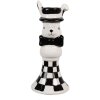 Clayre & Eef 6CE1690 Candeliere Ø 7x17 cm Bianco Argento