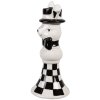 Clayre & Eef 6CE1690 Candeliere Ø 7x17 cm Bianco Argento