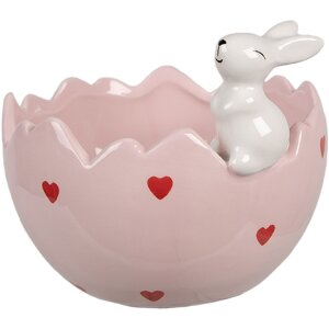 Clayre & Eef 6CE1694 Ciotola decorativa 13x12x10 cm Rosa
