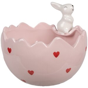Clayre & Eef 6CE1694 Ciotola decorativa 13x12x10 cm Rosa