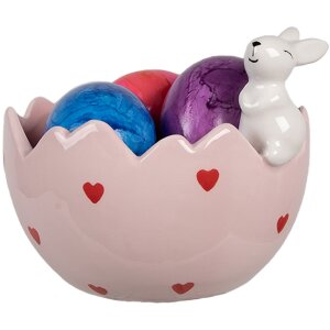 Clayre & Eef 6CE1694 Ciotola decorativa 13x12x10 cm Rosa