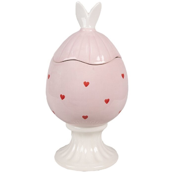 Clayre & Eef 6CE1696 Vaso di stoccaggio Ø 13x25 cm Rosa
