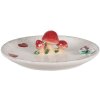 Clayre & Eef 6CE1701 Ciotola Bianco Rosso Ø 21x6 cm Funghi Fiori Casa di Campagna