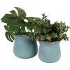Clayre & Eef 6CE1715BL Decorazione Vaso da fiori Ø 12x12 cm Blu