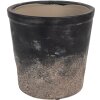 Clayre & Eef 6CE1719L Decorazione Fioriera Ø 17x16 cm Nero Marrone