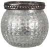 Clayre & Eef 6GL4377 Portacandele argento Ø 7x6 cm