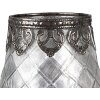 Clayre & Eef 6GL4383 Portacandele argento Ø 9x11 cm taglio diamante