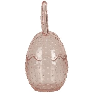 Clayre & Eef 6GL4389 Coperchio del vaso di stoccaggio rosa Ø 8x17 cm