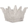 Clayre & Eef 6GL4392 Portacandele Corona Trasparente 8x8x5 cm